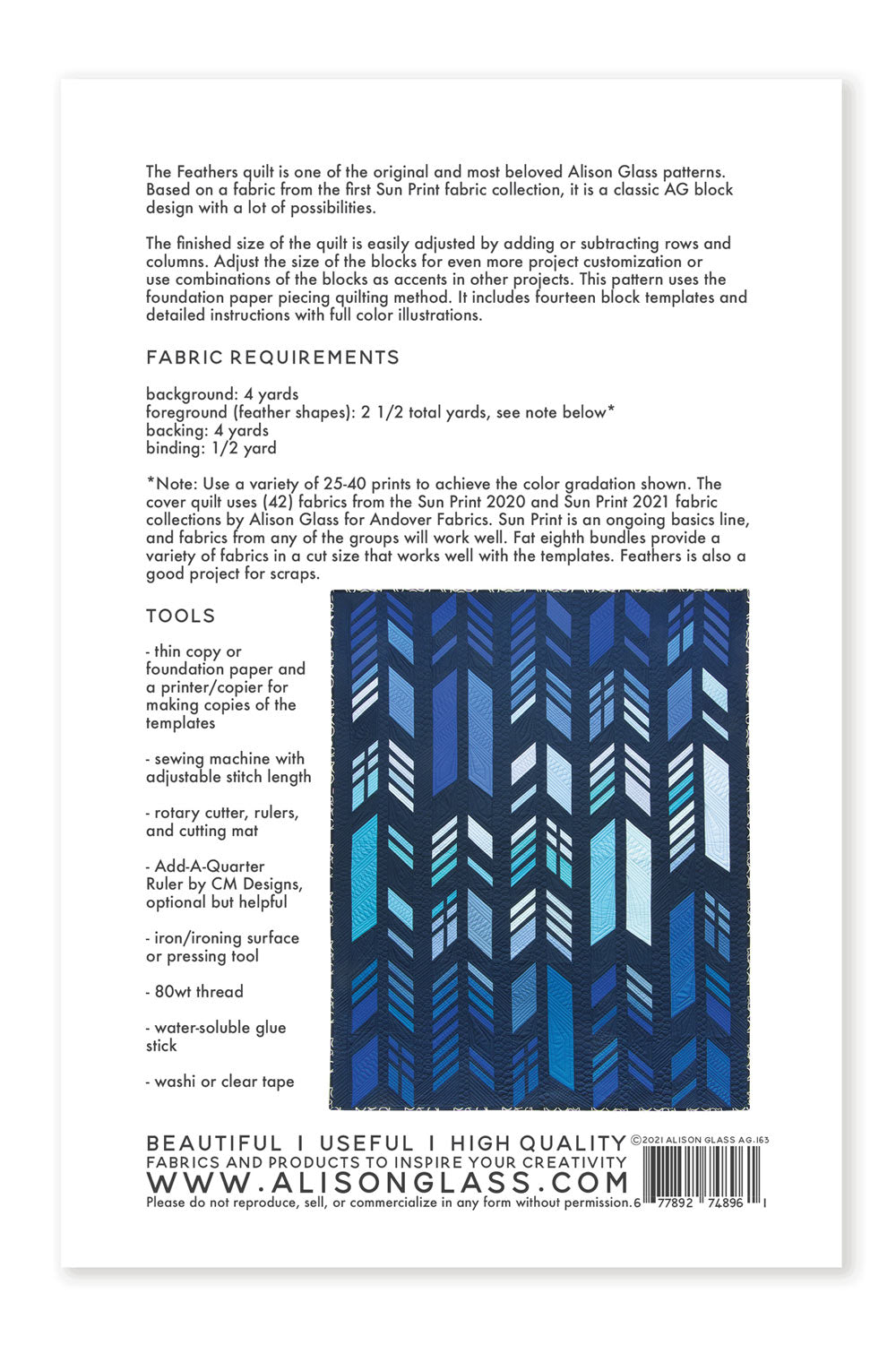 feathers 2021 quilt attern book