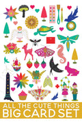 cute things big greeting card set