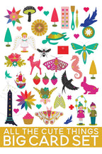 cute things big greeting card set