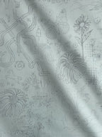 Chrysanthemum Yardage - Sketch in Silver