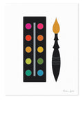 palette in black art print