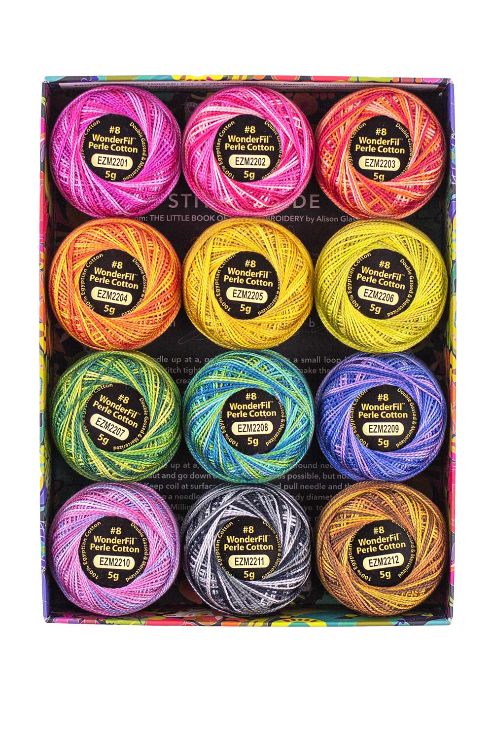 alison glass + wonderfil perle cotton thread box in stars