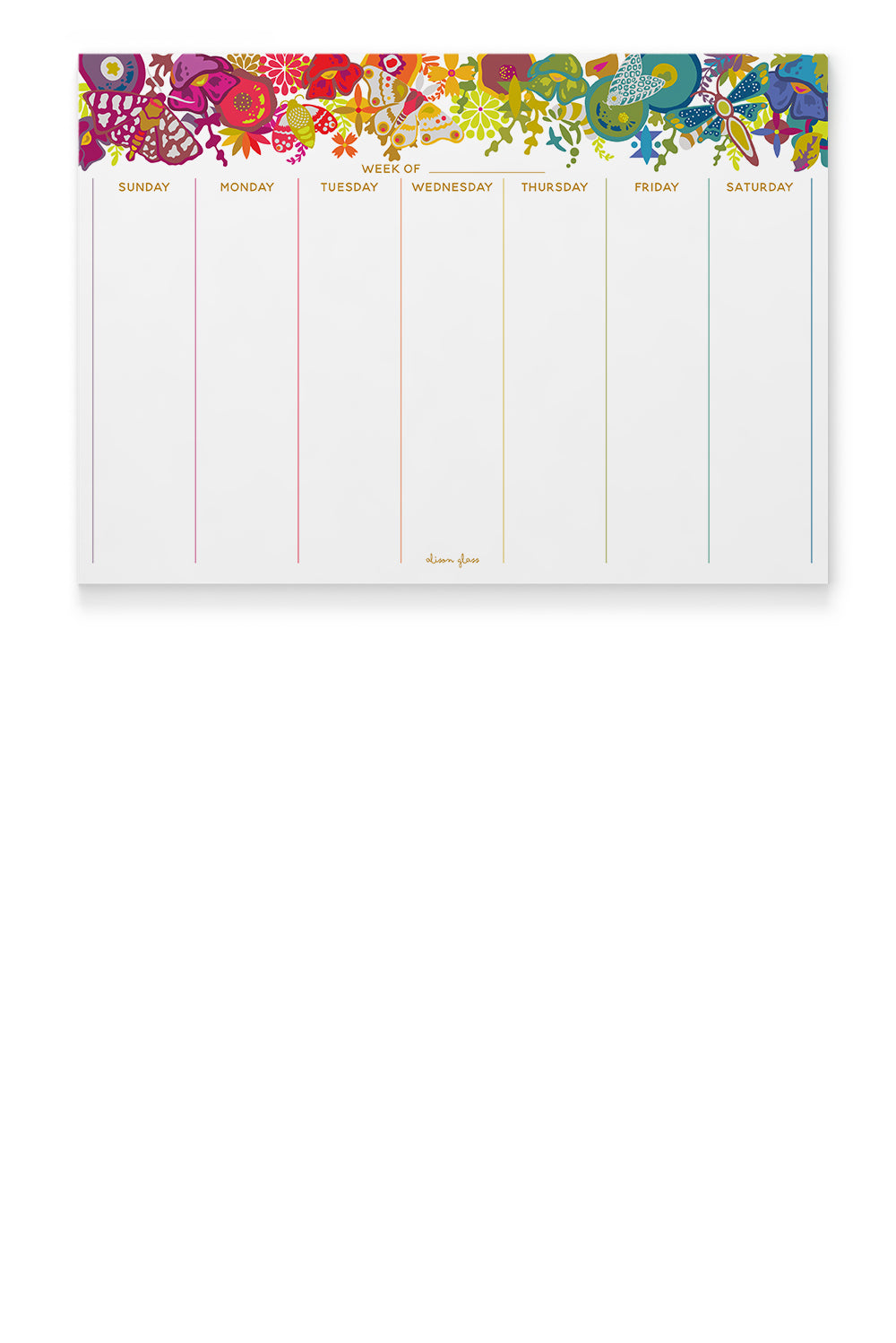 art theory calendar notepad