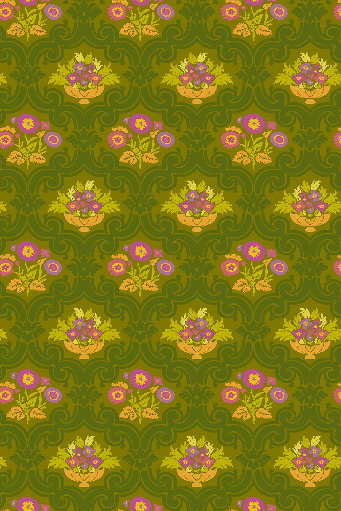 camp kitschy lala yardage courtyard in olive