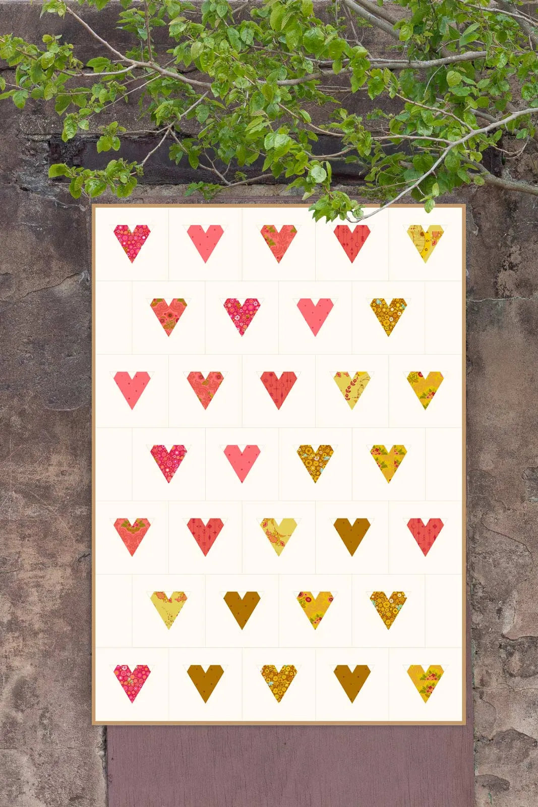 camp kitschy lala heart quilt kit