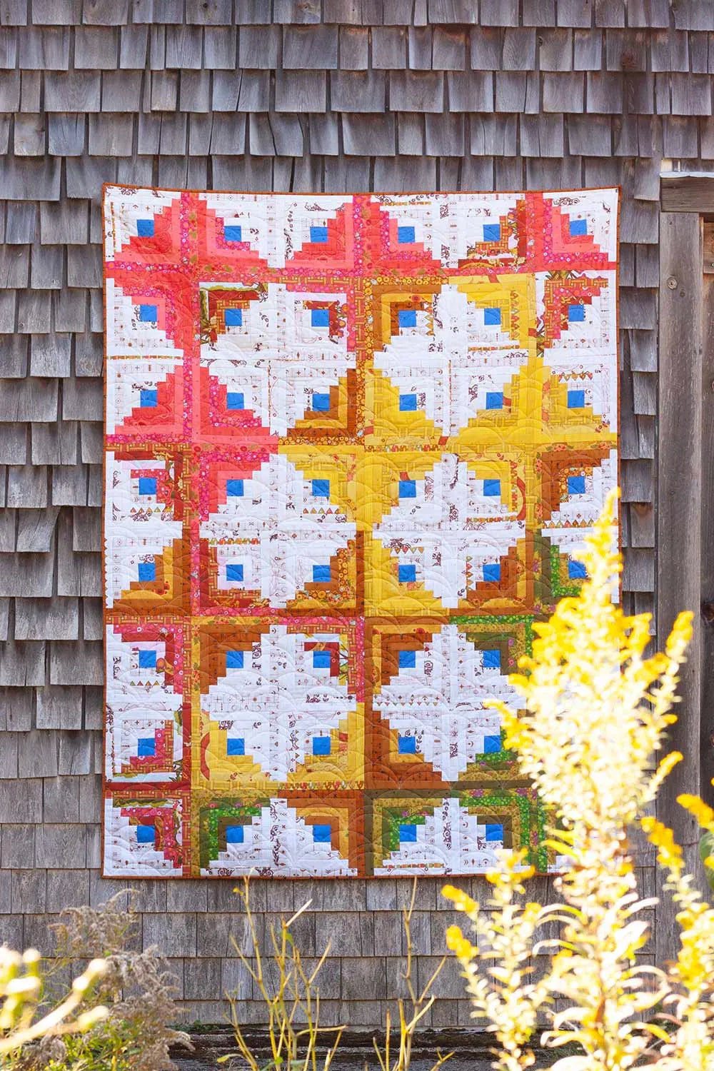 camp quilt workshop and sew along log cabin quilt pattern in camp kitschy lala