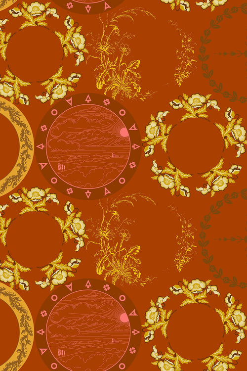 camp kitschy lala yardage thankful in caramel