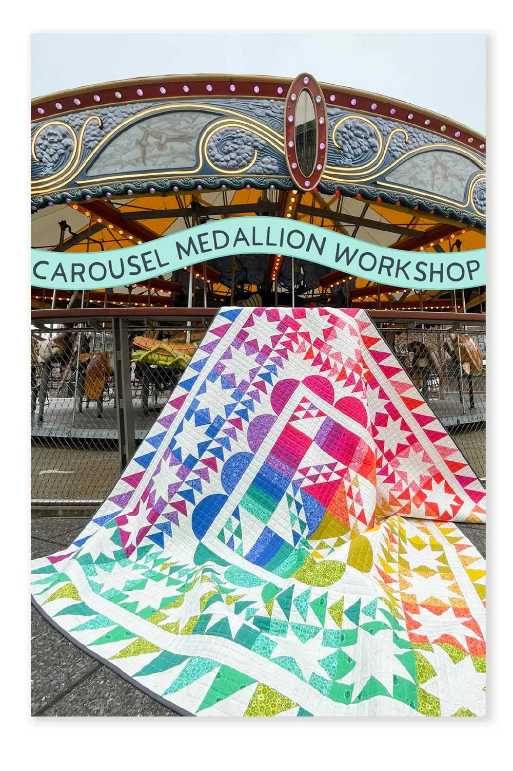 carousel block of the month medallion quilt workshop with jessica plunkett and alison glass