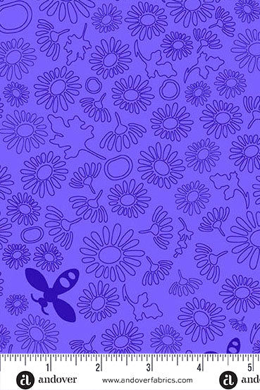 PRESALE - Color Camp Basics - Dusk Yardage - Bee in Violet