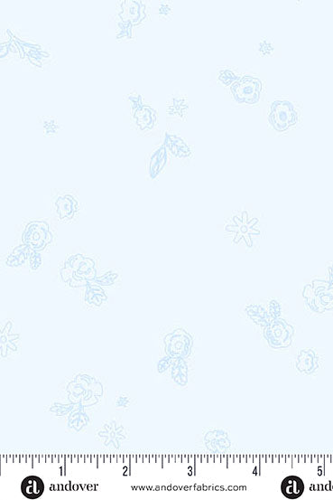 PRESALE - Color Camp Basics - Dusk Yardage - Sprig in Lightest Cobalt