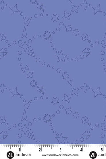 PRESALE - Color Camp Basics - Dusk Yardage - Trailmap in Muted Blueberry