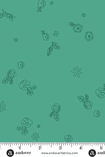 PRESALE - Color Camp Basics - Grove Yardage - Sprig in Muted Teal