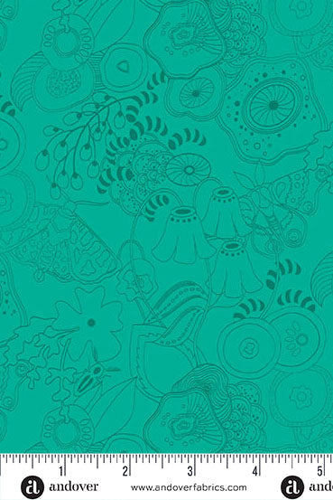 PRESALE - Color Camp Basics - Grove Yardage - Tangle in Teal