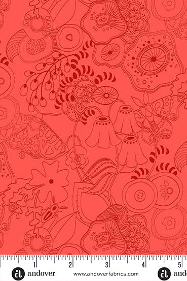PRESALE - Color Camp Basics - Sun Yardage - Tangle in Poppy