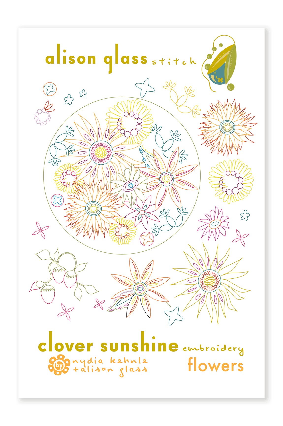 clover sunshine flowers alison glass pattern company