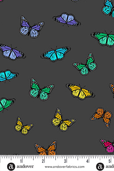 color wheel yardage butterfly rainbow in night