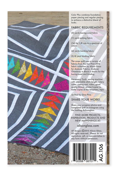 color plus pattern alison glass pattern company back
