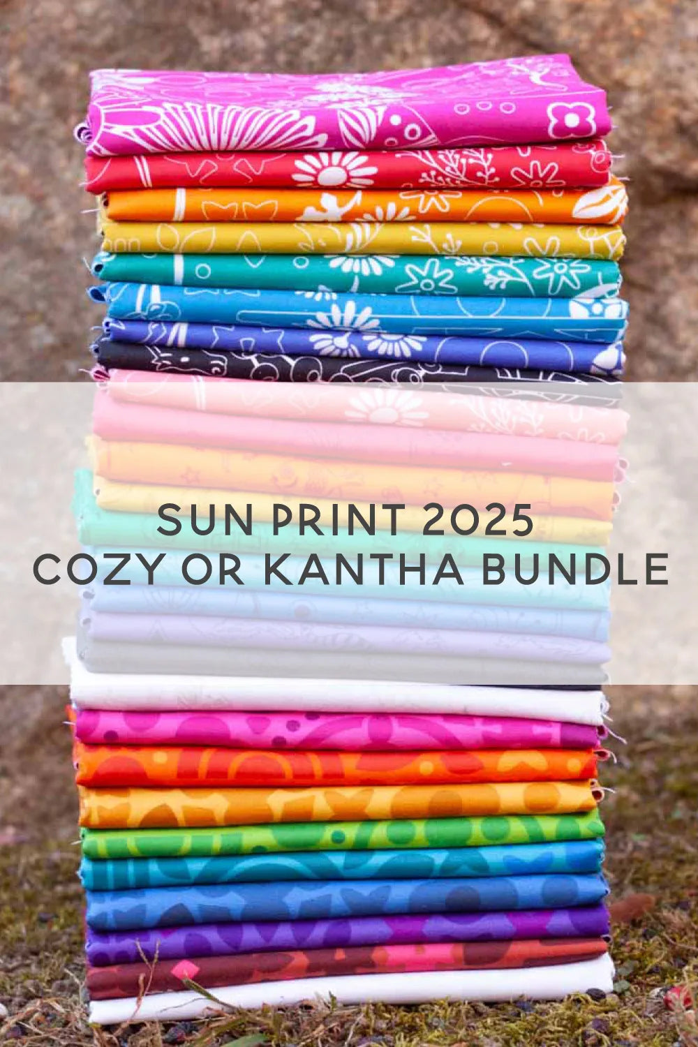 cozy or kantha project bundle in sun print 2025