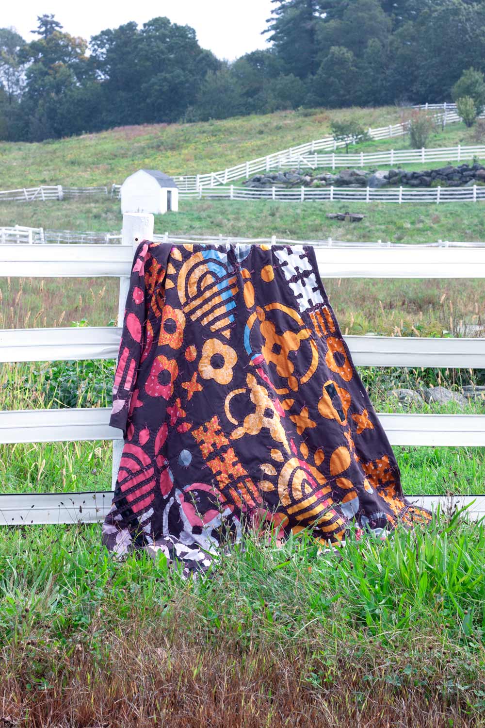 cozy this and that improv quilt
