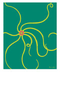 Octopus in Jade Art Print