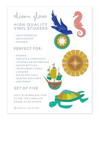 diving board sticker pack back