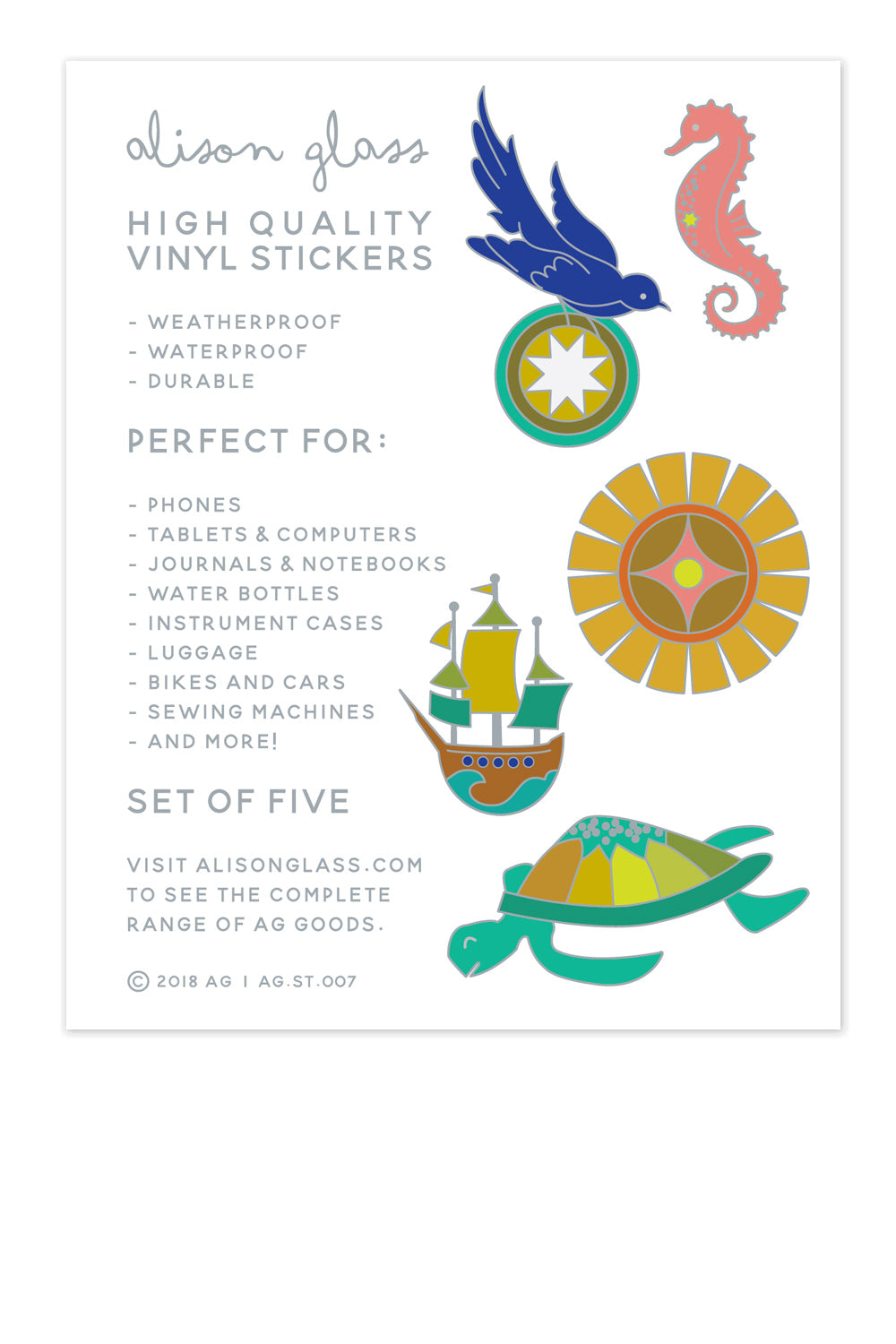 diving board sticker pack back