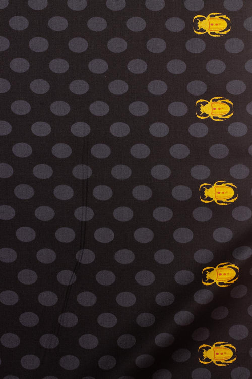 ellipse scarab dot in raven yardage