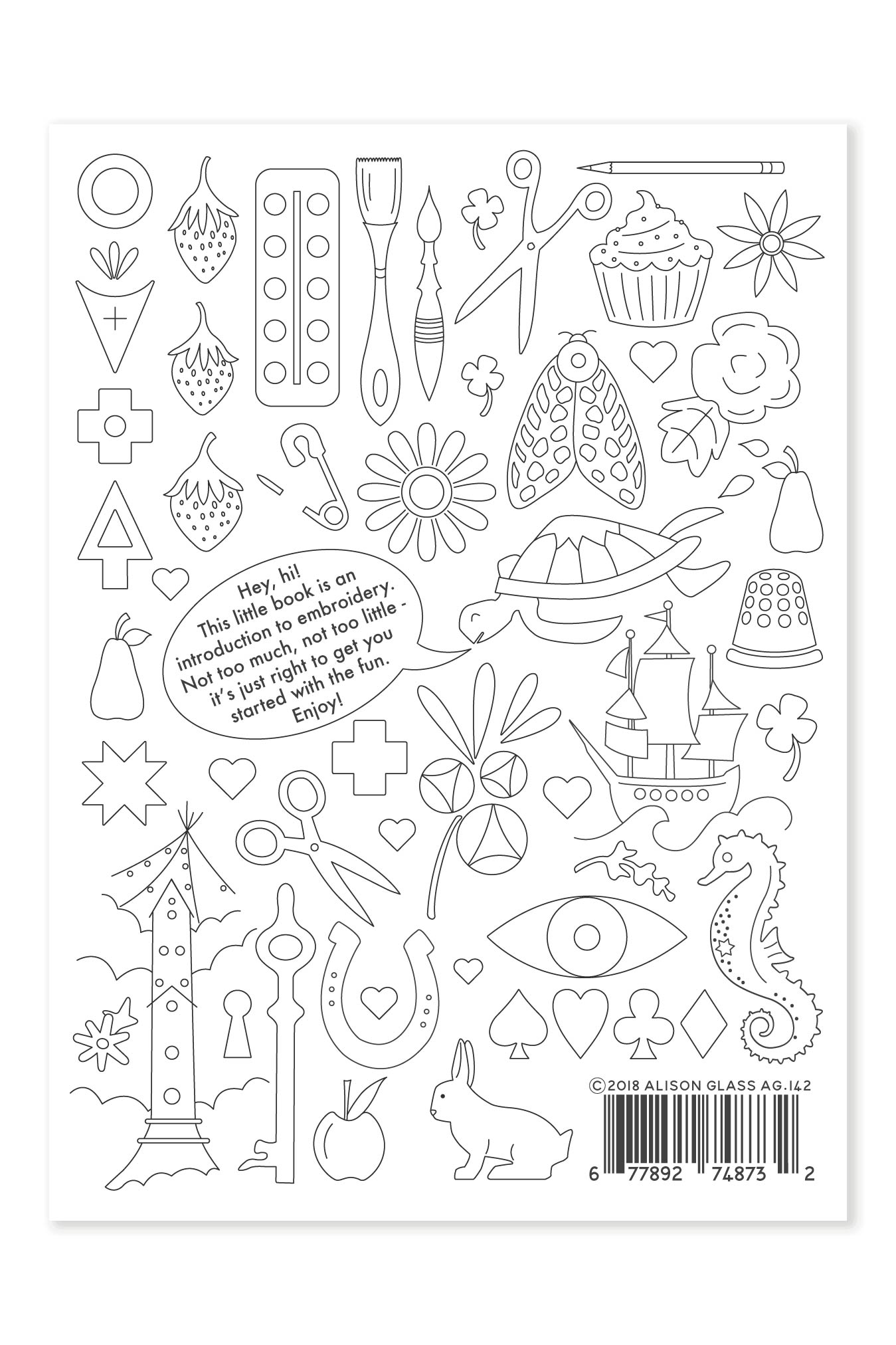 little embroidery book back cover