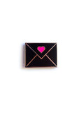 black envelope enamel pin