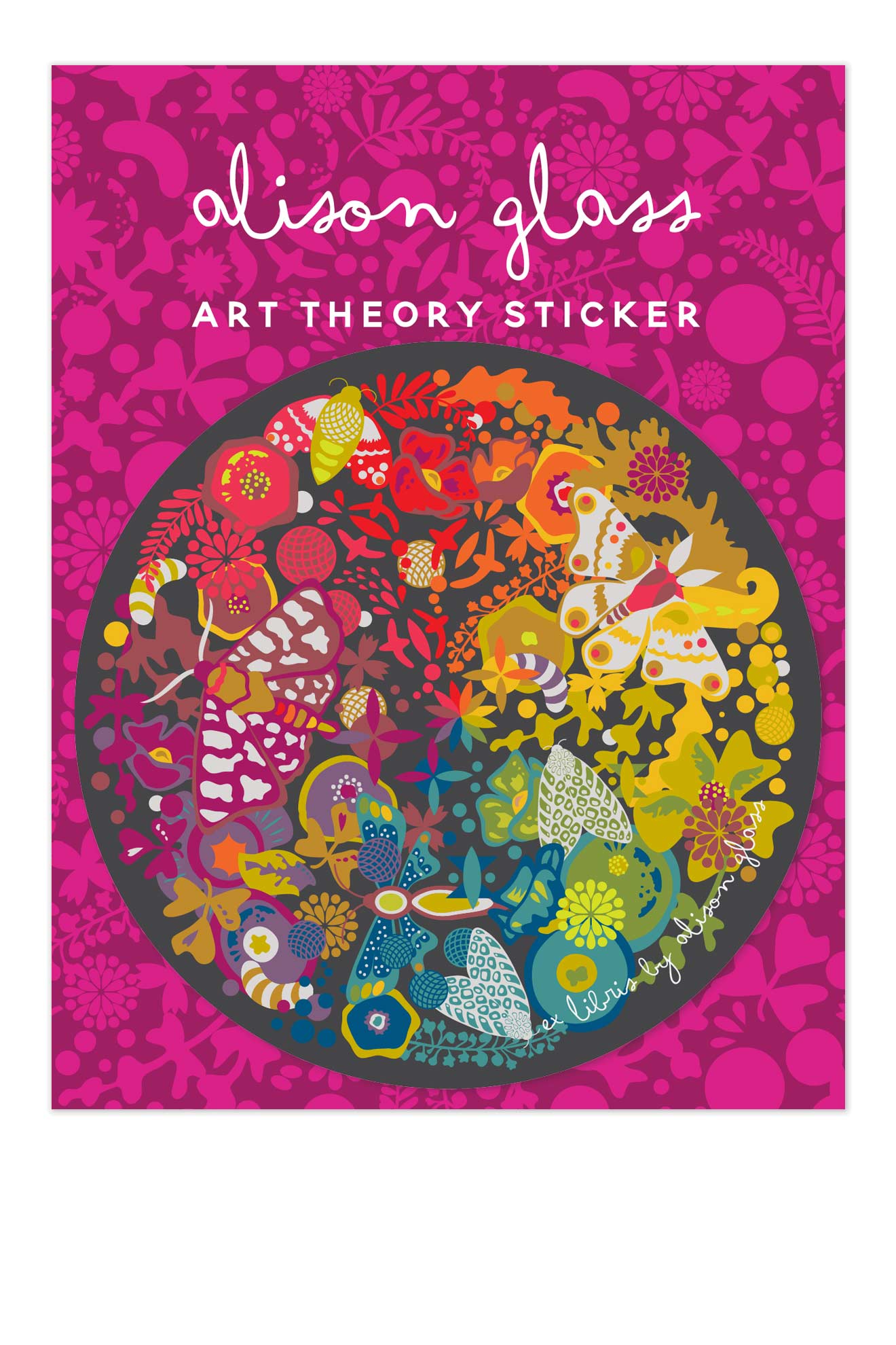 ex libris art theory sticker