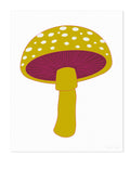 mushroom in mustard art print