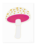 mushroom in white art print