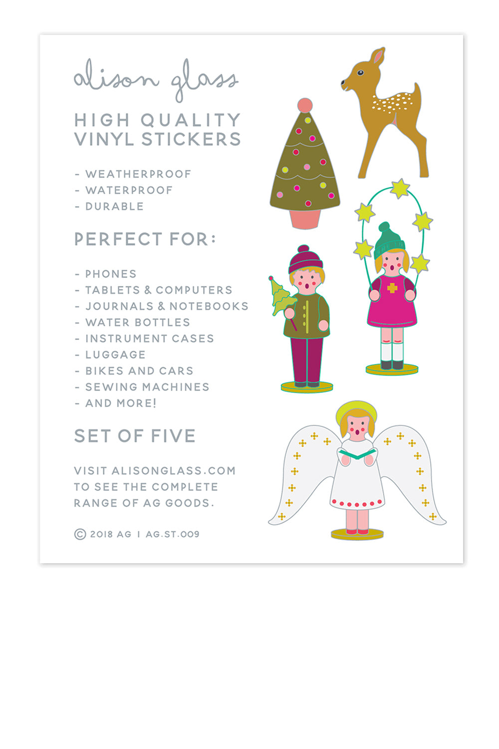holiday sticker pack back