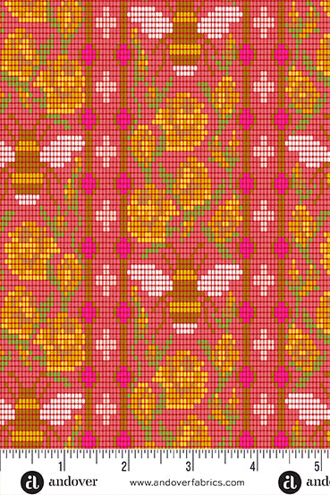 PRESALE - Jinny Yardage - Beadwork in Cardinal