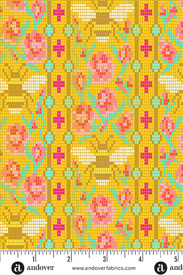 PRESALE - Jinny Yardage - Beadwork in Honey