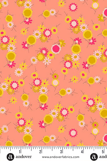 PRESALE - Jinny Yardage - Daisy Chain in Flamingo