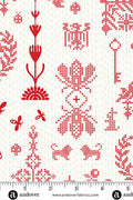 PRESALE - Jinny Yardage - Redwork in Cherry