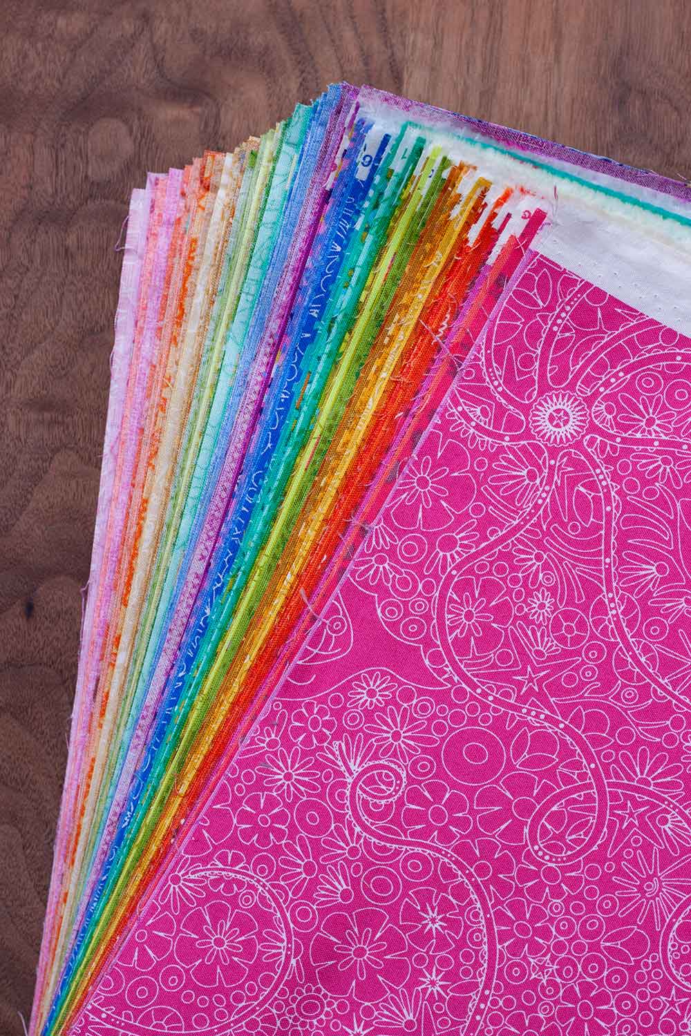 kantha workshop rainbow squares kit