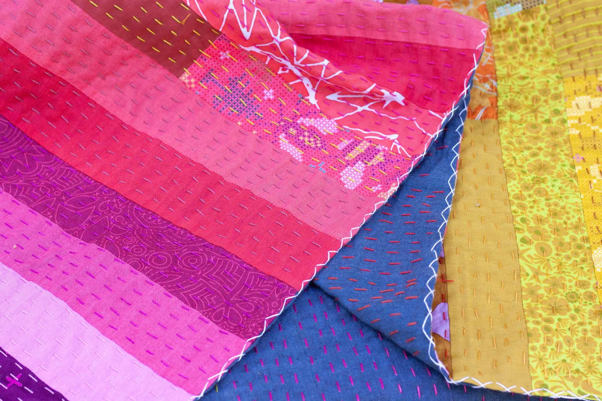 alison glass and wonderfil kantha quilt project