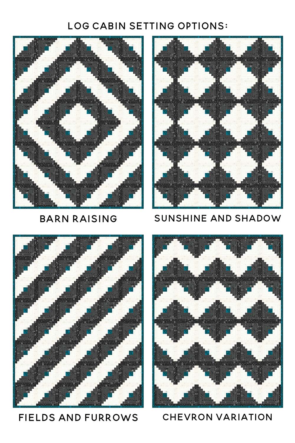 Log Cabin in Shadow 2026 Quilt Kit