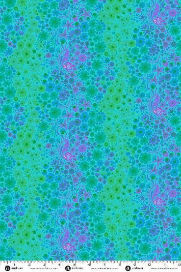 PRESALE - Menagerie Yardage - Fish in Aqua