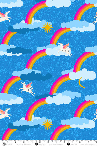 PRESALE - Menagerie Yardage - Pegasus in Pond