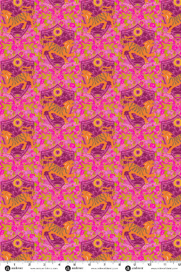 PRESALE - Menagerie Yardage - Tiger in Strawberry