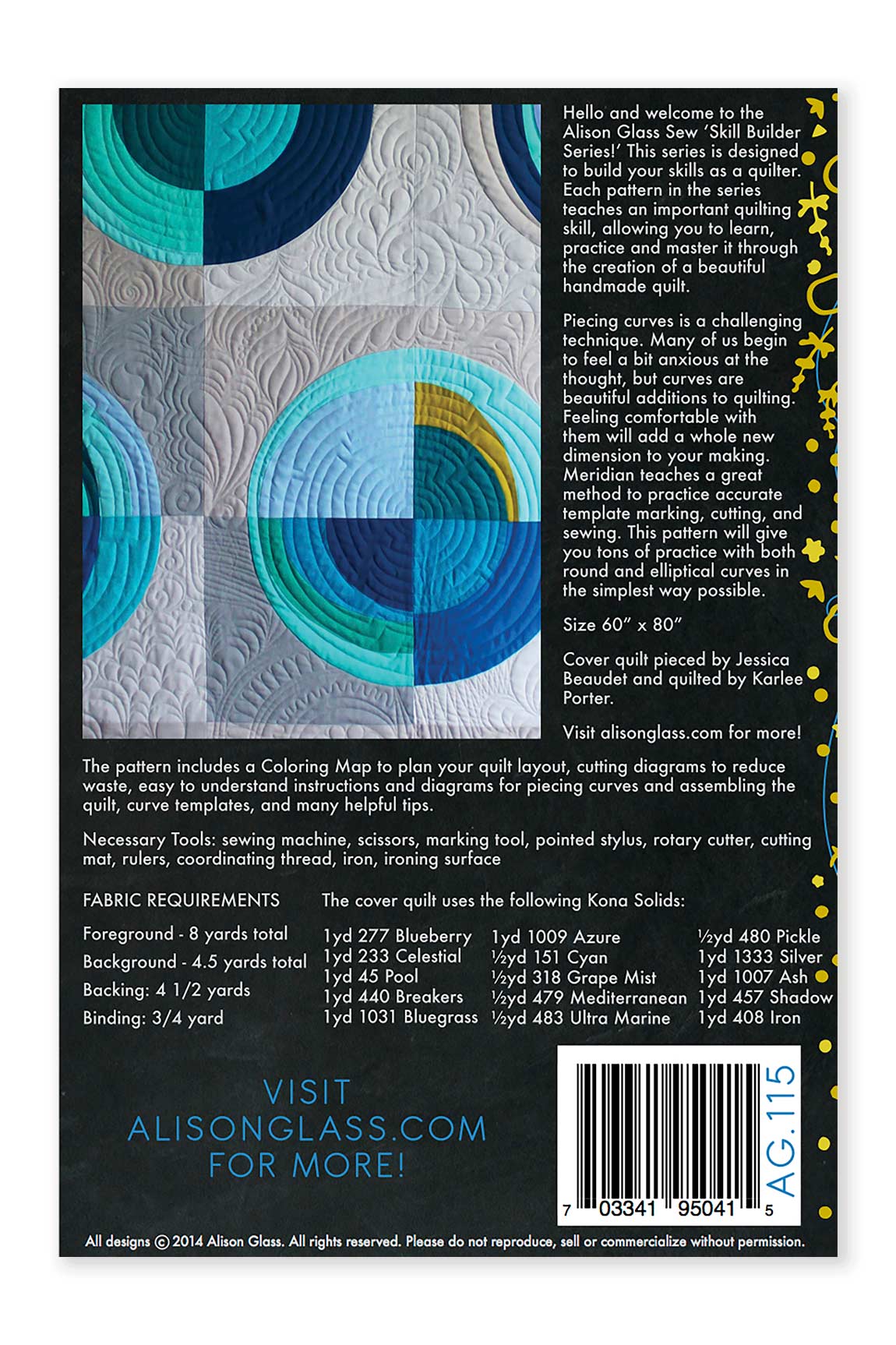 meridian skill builder alison glass pattern company