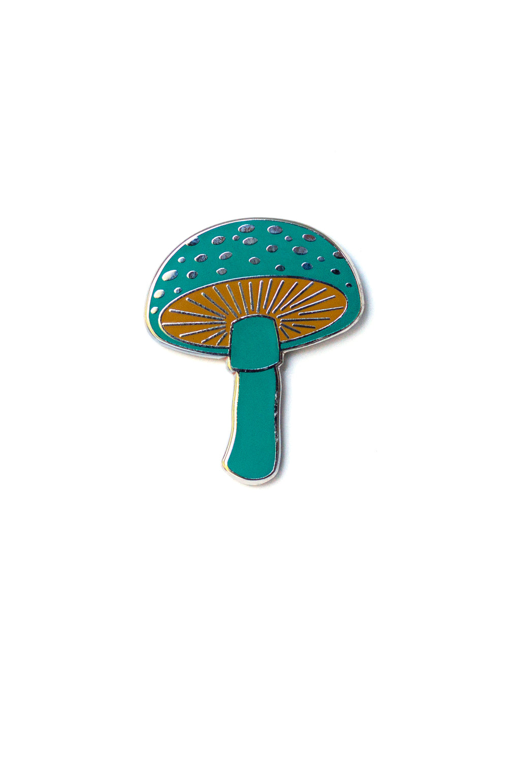 jade mushroom enamel pin