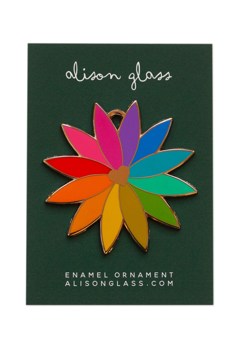 rainbow flower ornament
