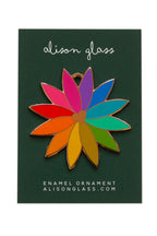 rainbow flower ornament
