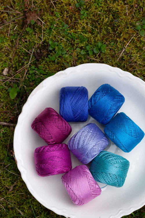 cozy perle set in blue purple
