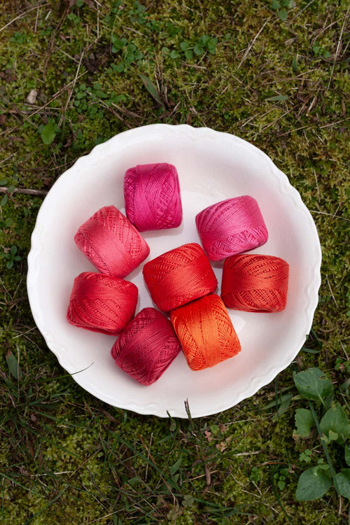 cozy perle set in pink orange