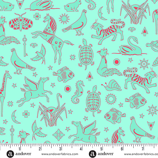 postmark yardage philately in aqua